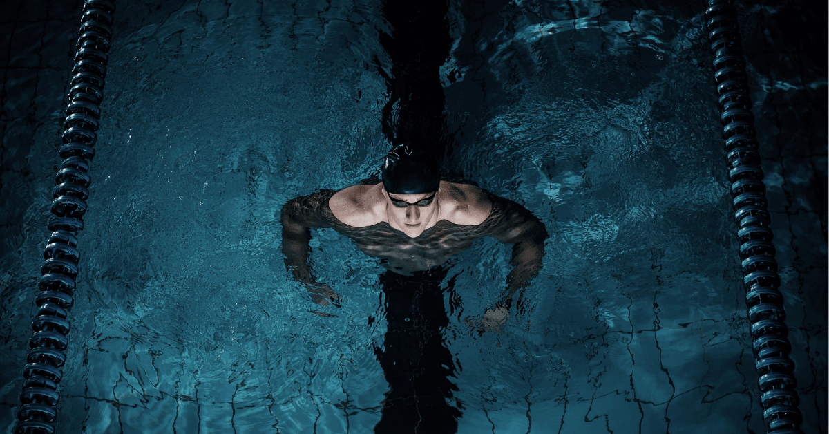 Swimmer at The Olympic Pools, Newmarket